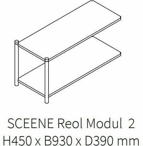 Module Gejst Sceene Reol 2, chêne léger