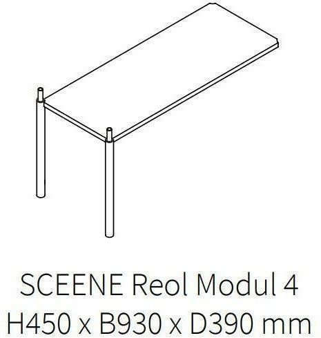 Gejst Sceene Reol Module 4, Oak de luz