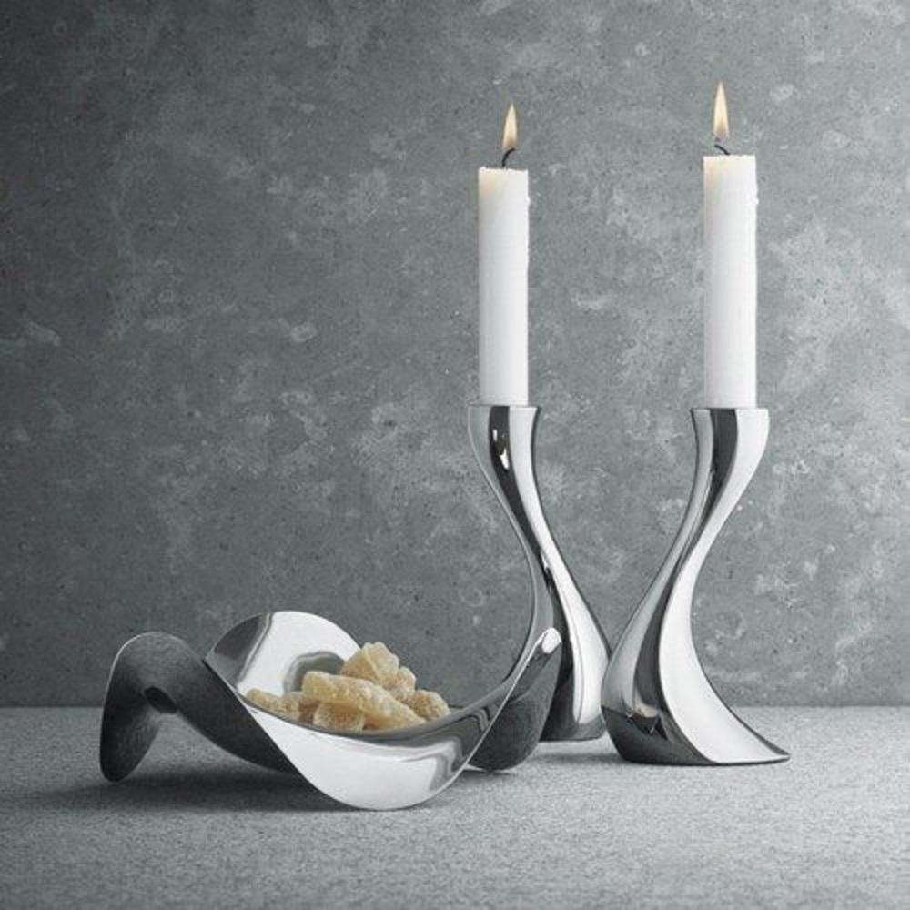 [product_category]-Georg Jensen Cobra Candle Holder Silver 20 Cm, 2 Pcs.-Georg Jensen-5705145020443-3586579-GEO-3