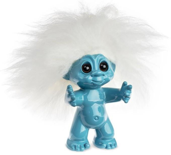 Goodlucktroll cabello azul claro/ blanco, 9 cm