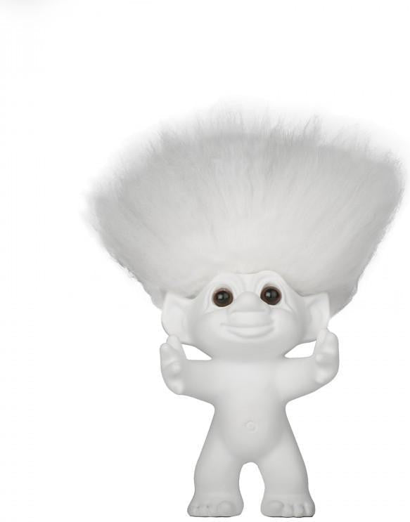 Goodlucktroll Matte blanc / blanc, 12 cm