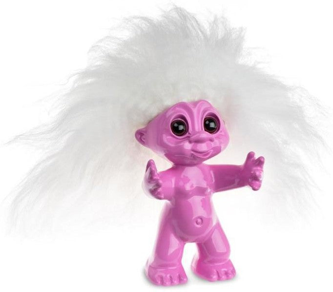 Goodlucktroll cabello rosa/ blanco, 9 cm