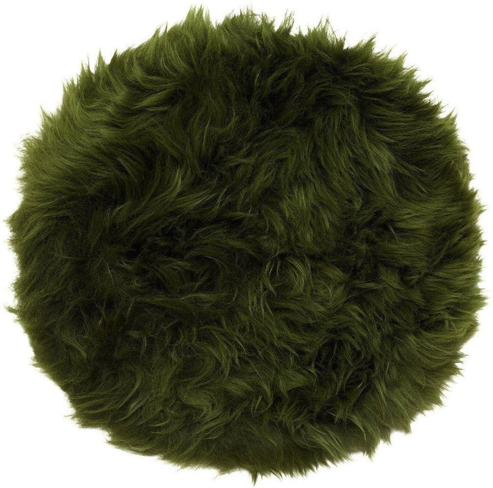 [product_category]-Green genuine sheepskin chair pad | Round-Purple Bellerophon-green-round-1