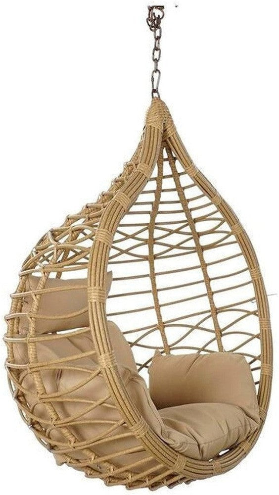 [product_category]-Hanging garden armchair DKD Home Decor Brown Beige Light brown-Bigbuy-S3033148-1