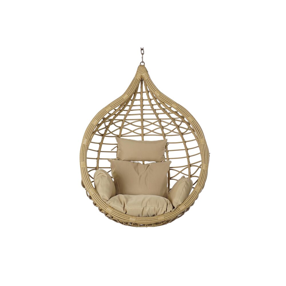 [product_category]-Hanging garden armchair DKD Home Decor Brown Beige Light brown-Bigbuy-S3033148-3