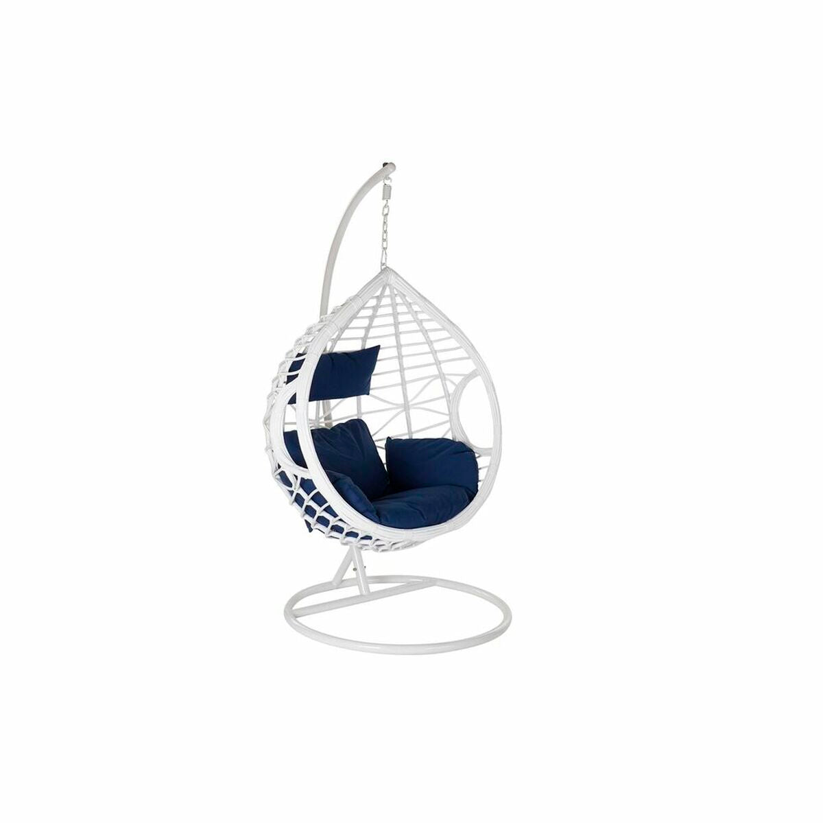 [product_category]-Hanging garden armchair DKD Home Decor Navy Blue White Aluminium-Bigbuy-S3033143-2