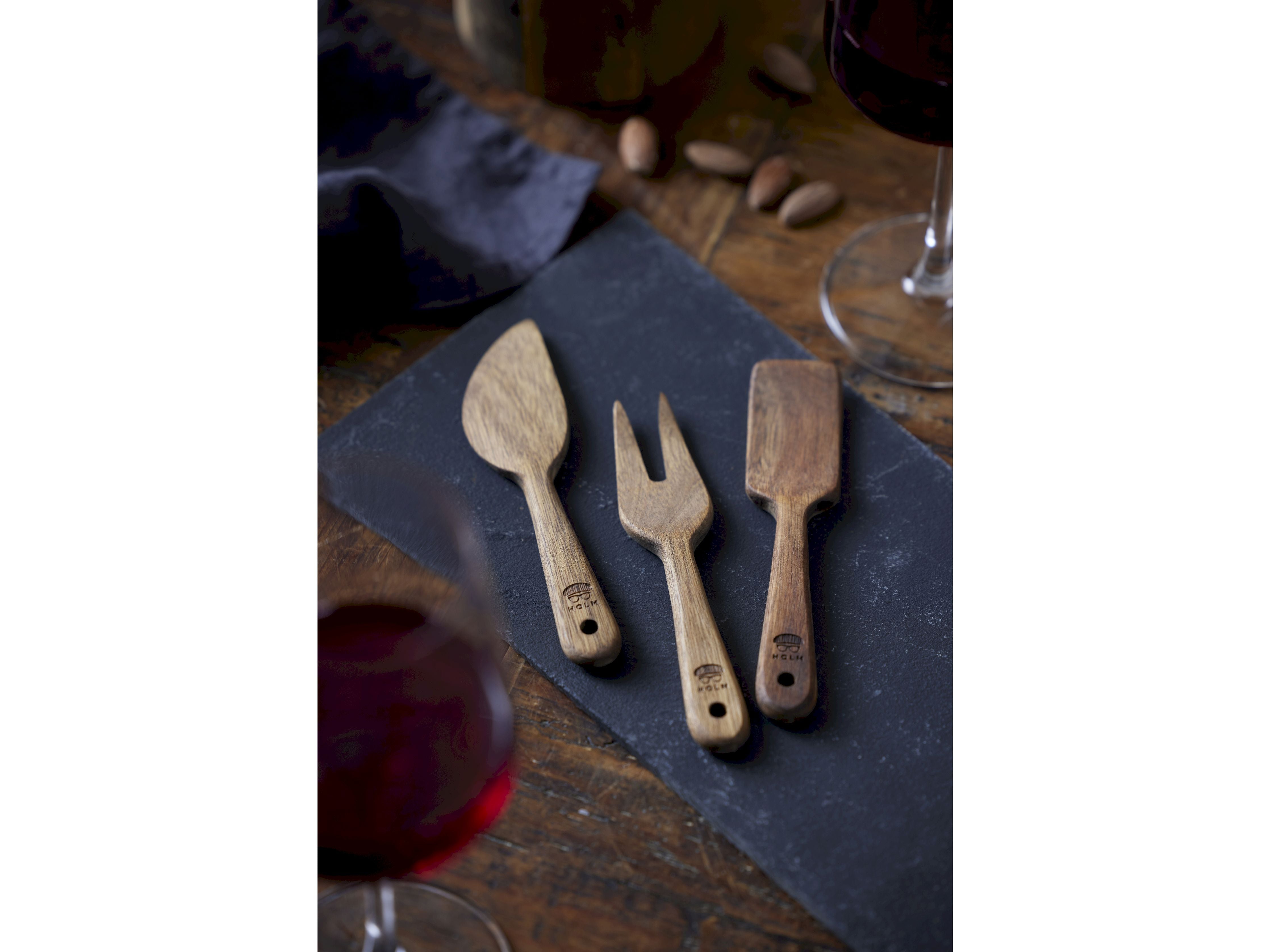 [product_category]-Holm Cheese Knife Set Of 3, Acacia Wood-Holm-5722000281900-28190-HOL-3