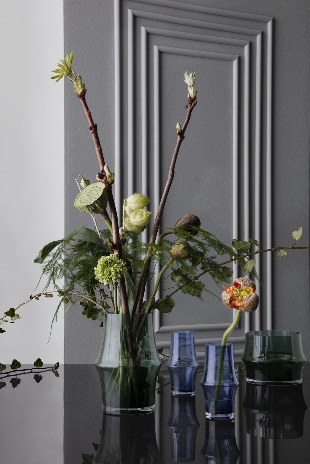 [product_category]-Holmegaard Arc Vase H21 Cm, Dark Green-Holmegaard-5706422107413-4340260-HOL-4