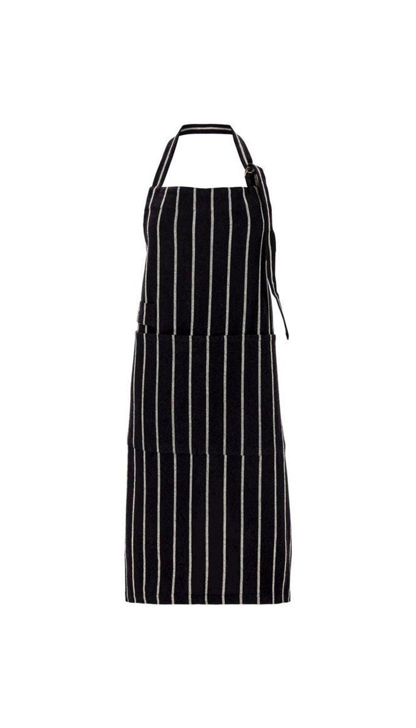 House Doctor Apron, Hdchef, Black W. hvide striber