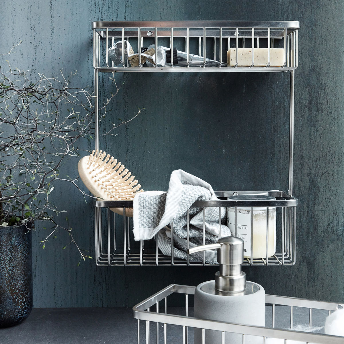 [product_category]-House Doctor Basket, HDBath, Double, Silver finish-House Doctor-5707644469693-209830301-HOU-3