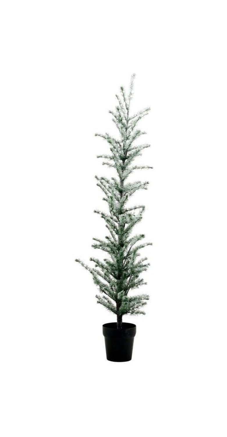 Huisarts kerstboom w. Led, hdflocked, natuur