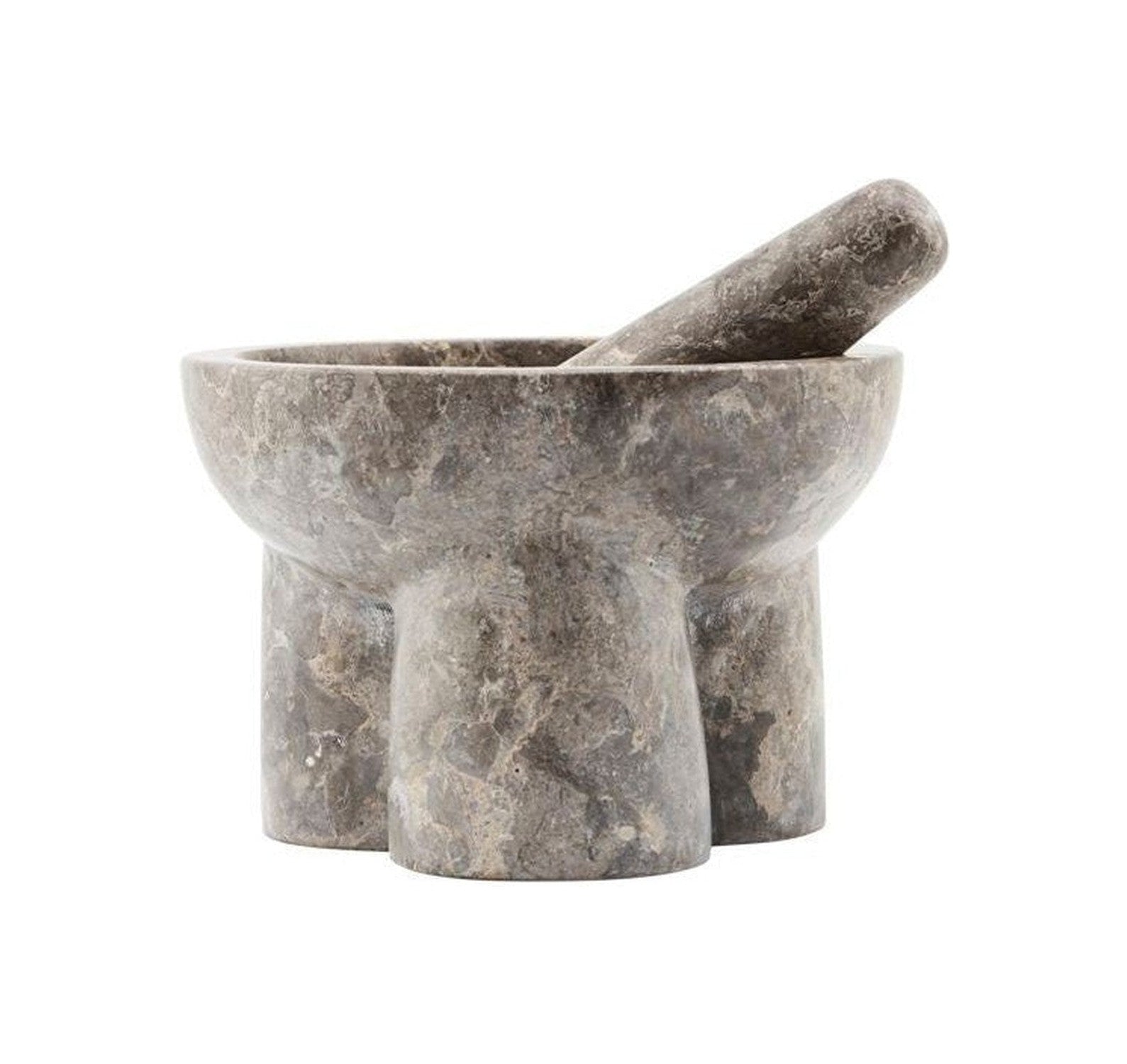 House Doctor Mortar w. pestle, HDKulti, Grey/Brown