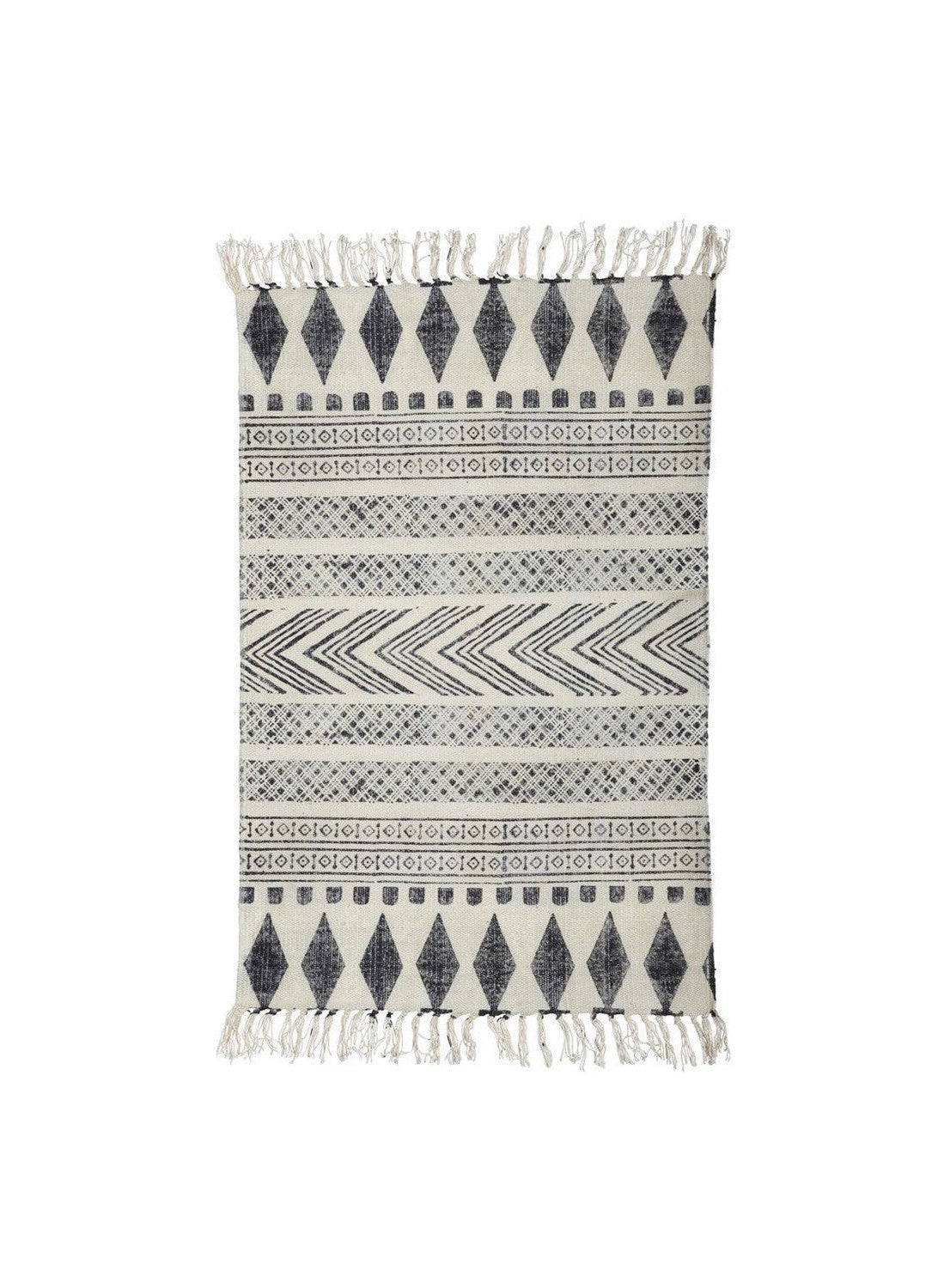 House Doctor Rug, Hdblock, gris/negro