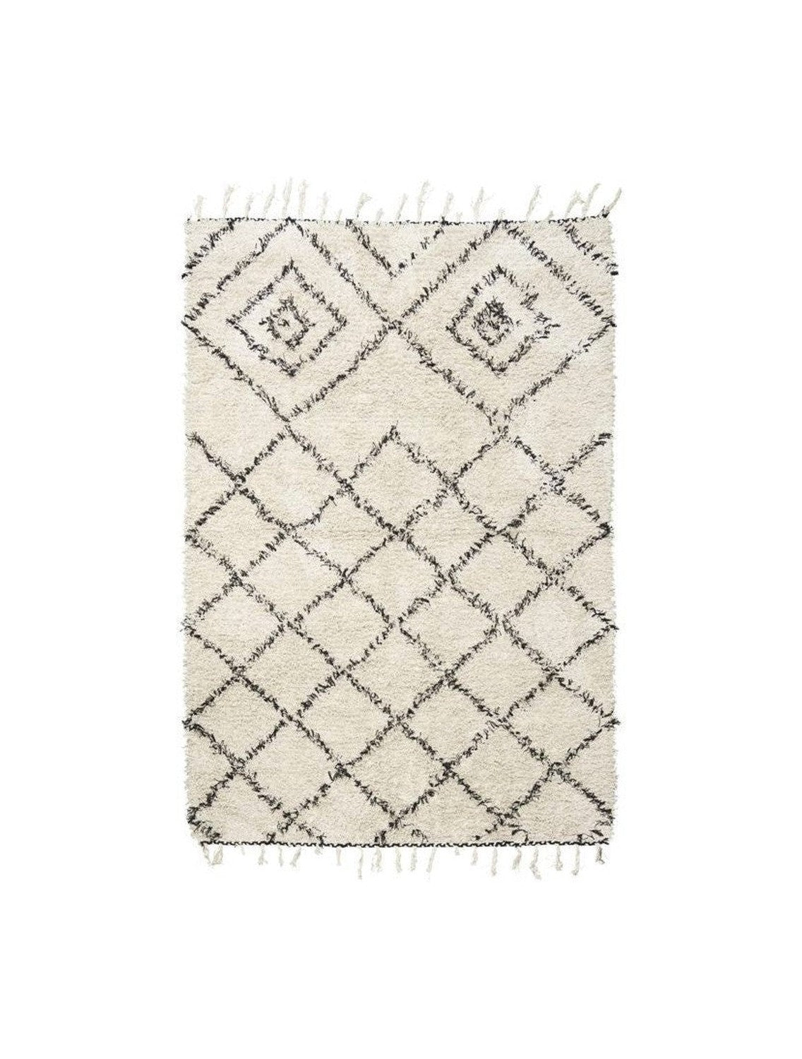 House Doctor Rug, Hdkuba, White/Black