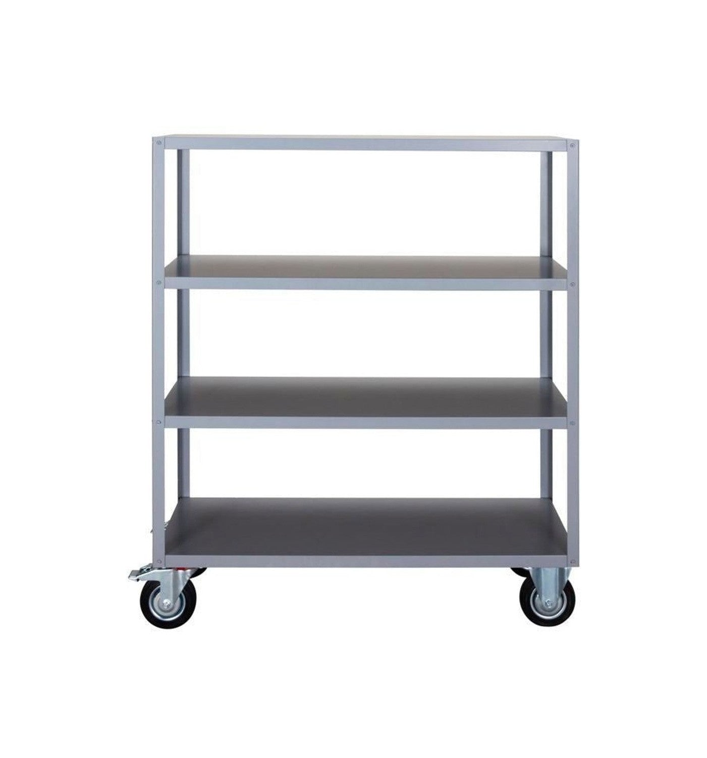 Unidad de estantería de doctor de la casa w. 4 ruedas, hdtrolley, gris