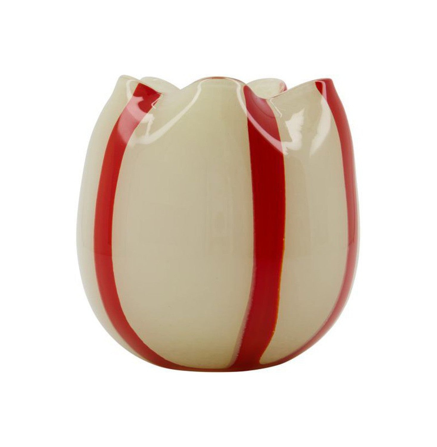 House Doctor Tealight Holder, Hdgula, branco/vermelho