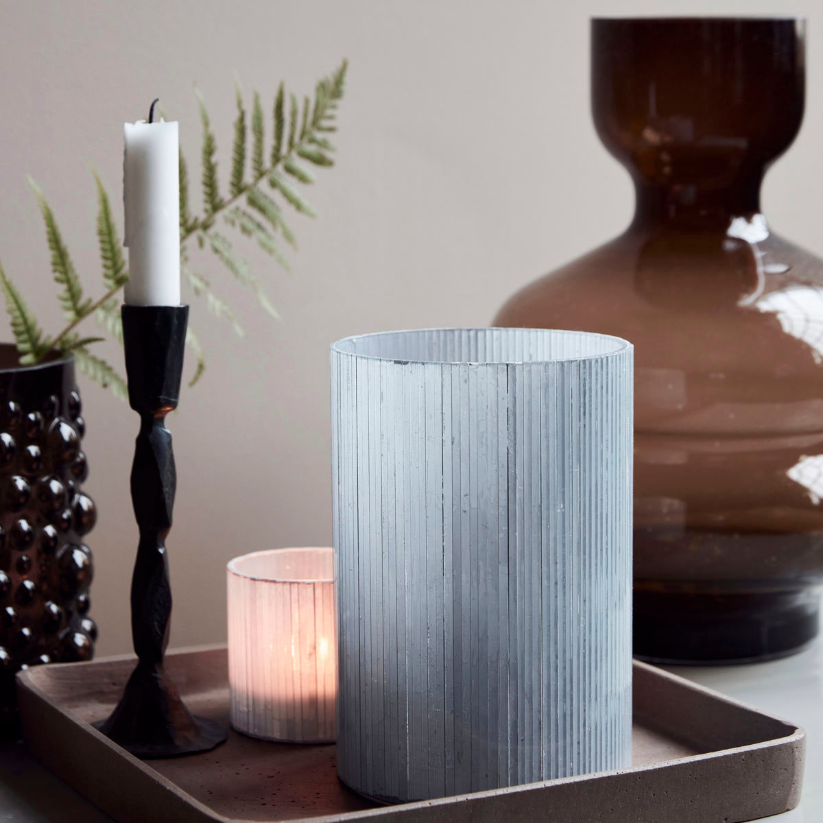 [product_category]-House Doctor Tealight holder, HDMirr, Frost grey-House Doctor-5707644819177-209510022-HOU-3