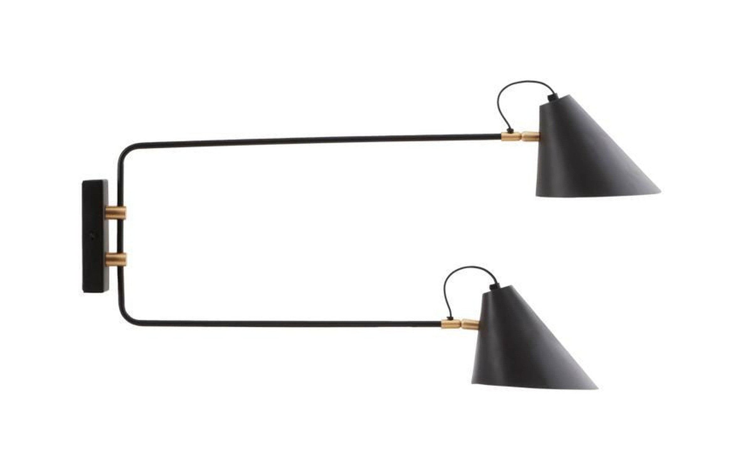 Hausarztwand Lampe, HDClub Doppel, schwarz