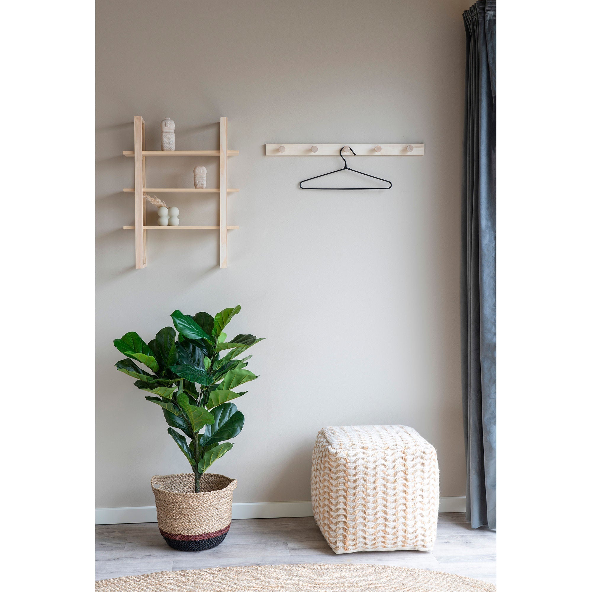 House Nordic Abano Coat Rack, Poplar, Nature. L:70 Cm