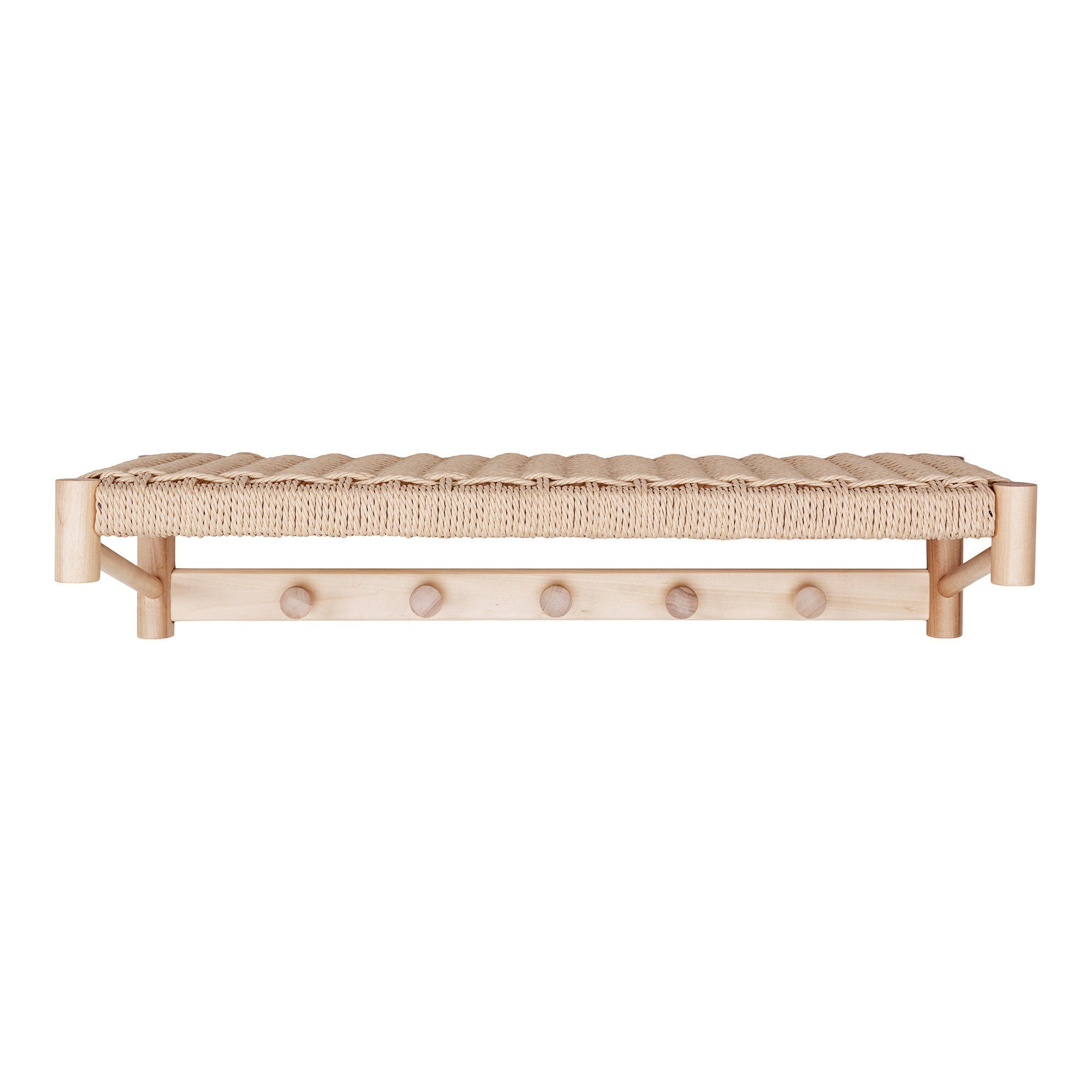 House Nordic Abano Hat Shelf, Shelf In Popler Wood, Nature Braid, 78x31 Cm