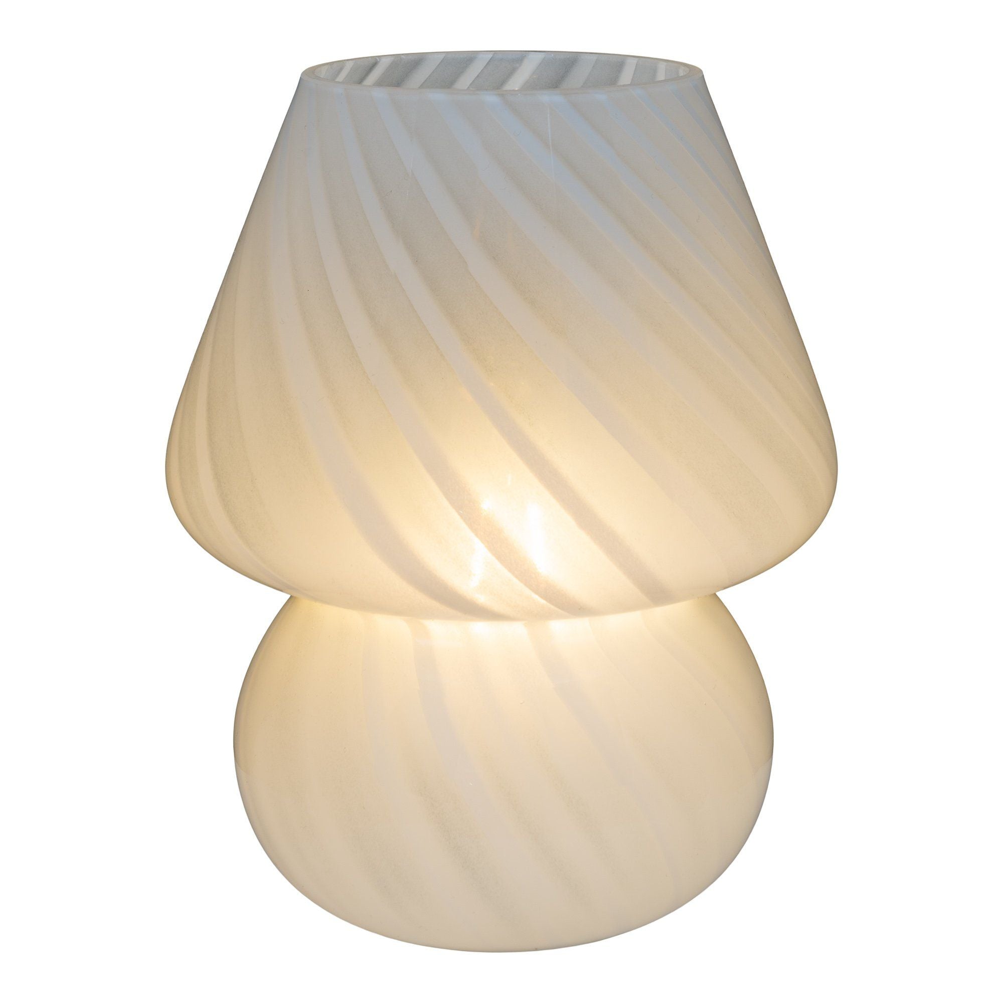 House Nordic Alton Led Mushroom Lamp, Glass, White