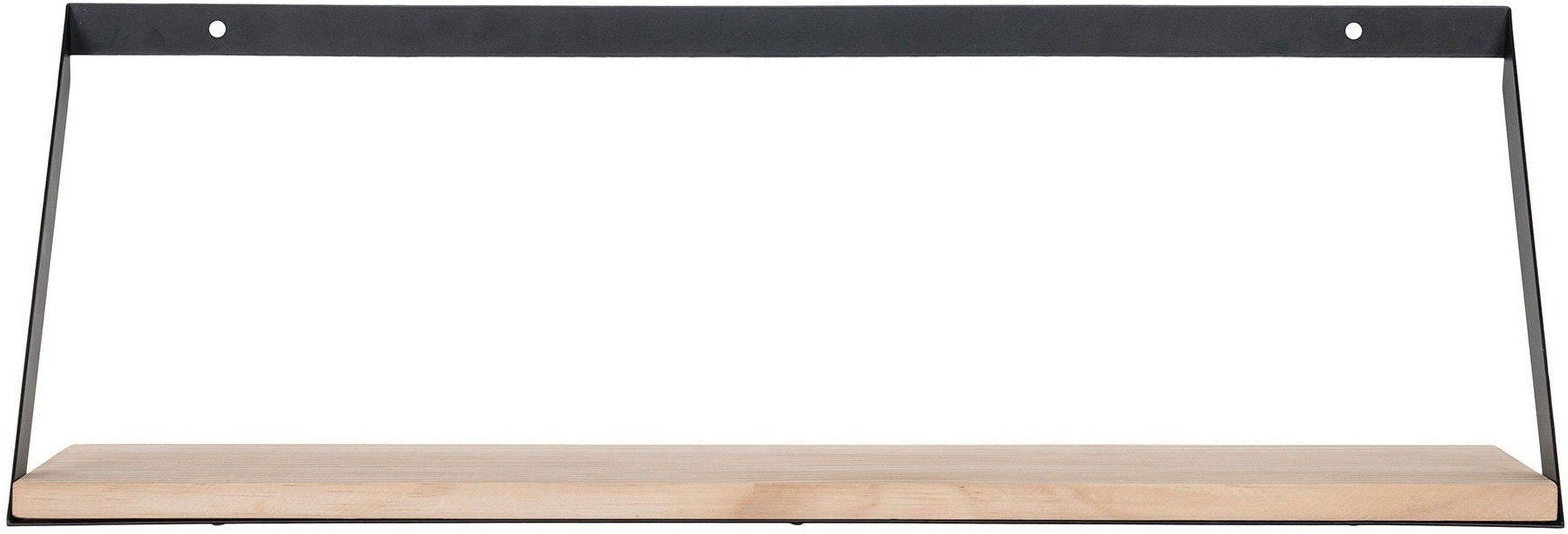 House Nordic Basel Shelf, Steel, Pinewood, 55x14x18 Cm