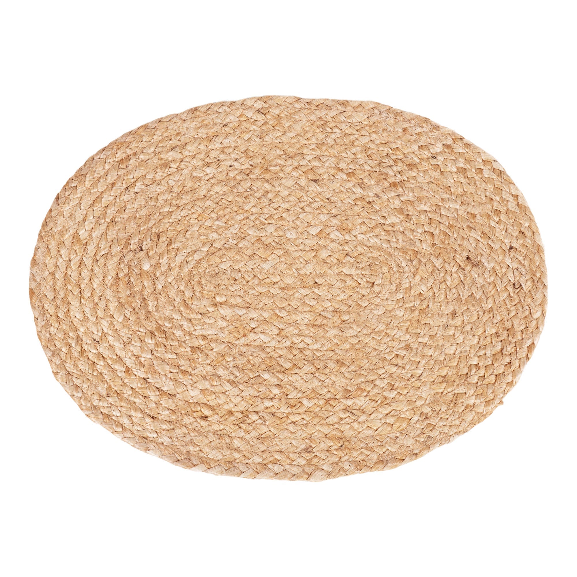 House Nordic Bombay Placemat, Braided Jute, Nature, Oval, 35x45 Cm, Set Of 4