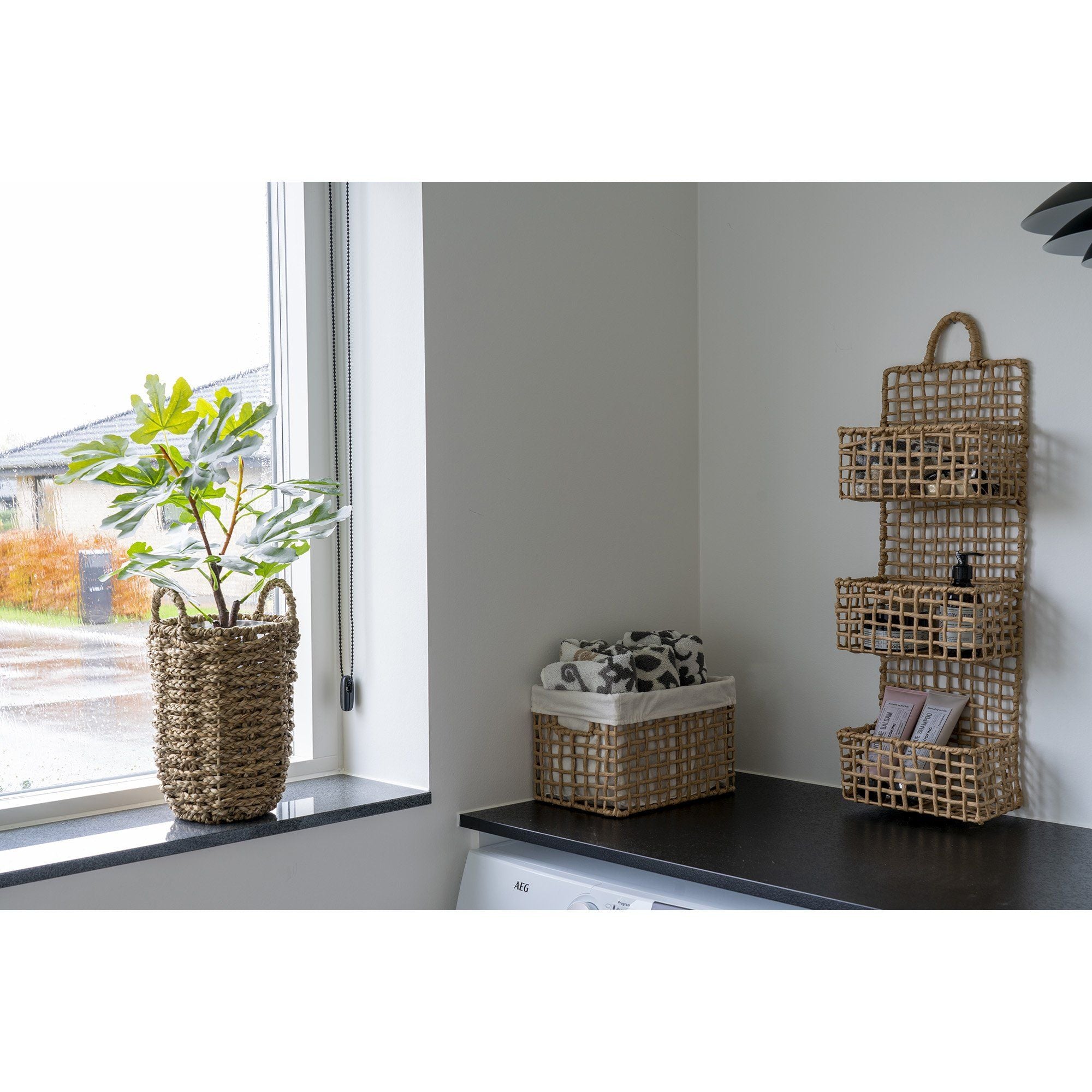 House Nordic Bustelo Baskets, Paper, Natural, Set Of 2