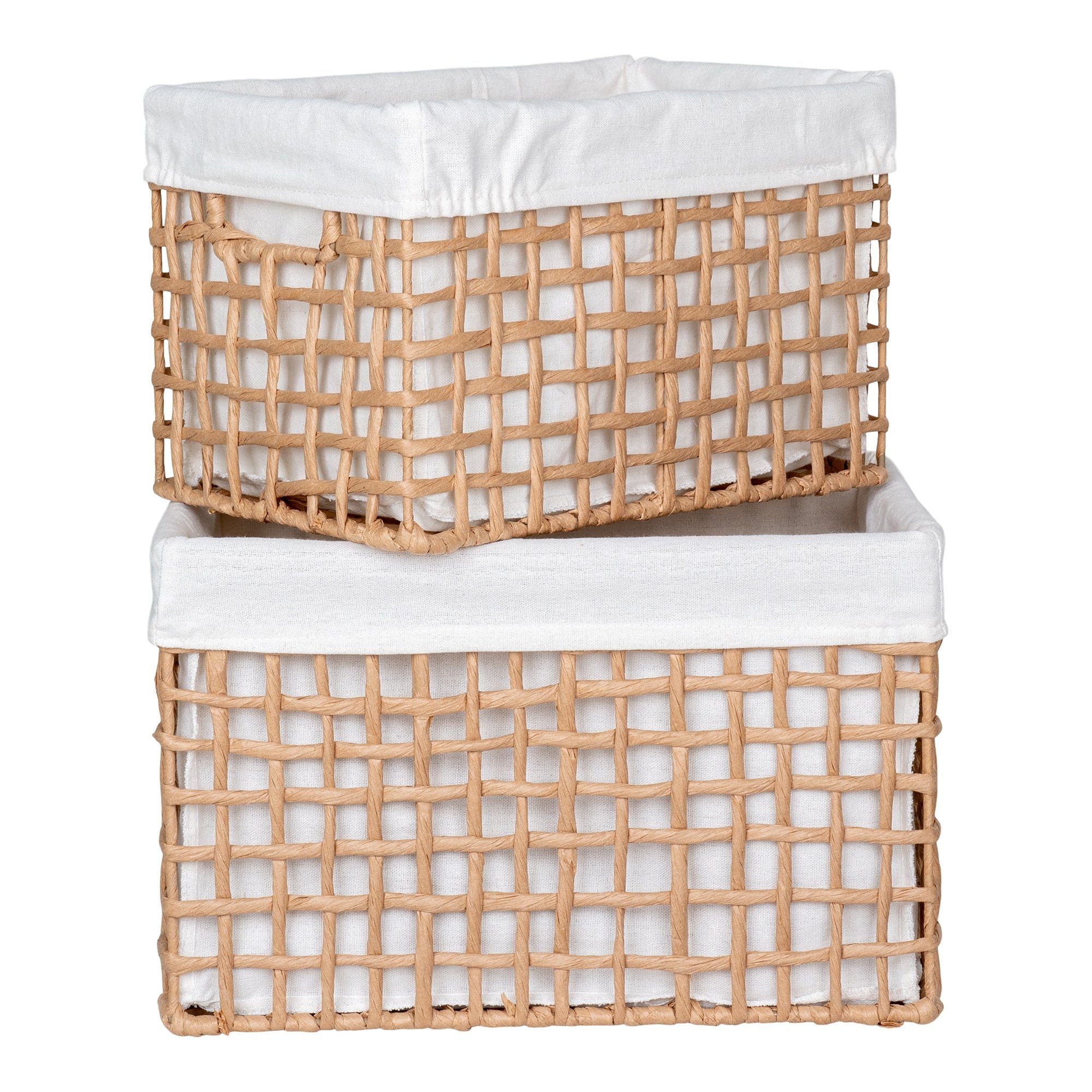 House Nordic Bustelo Baskets, Paper, Natural, Set Of 2
