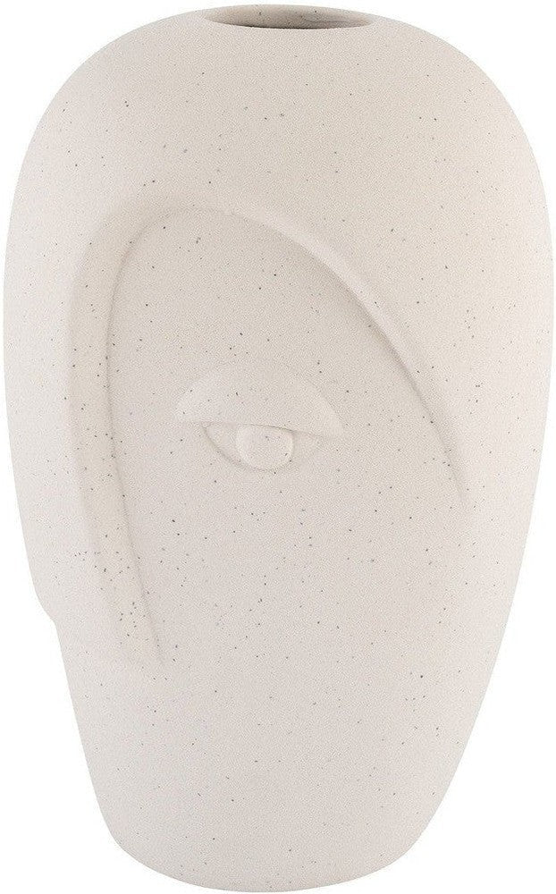 House Nordic Vase, Ceramic, Sand, 12,5x13x19,5 Cm