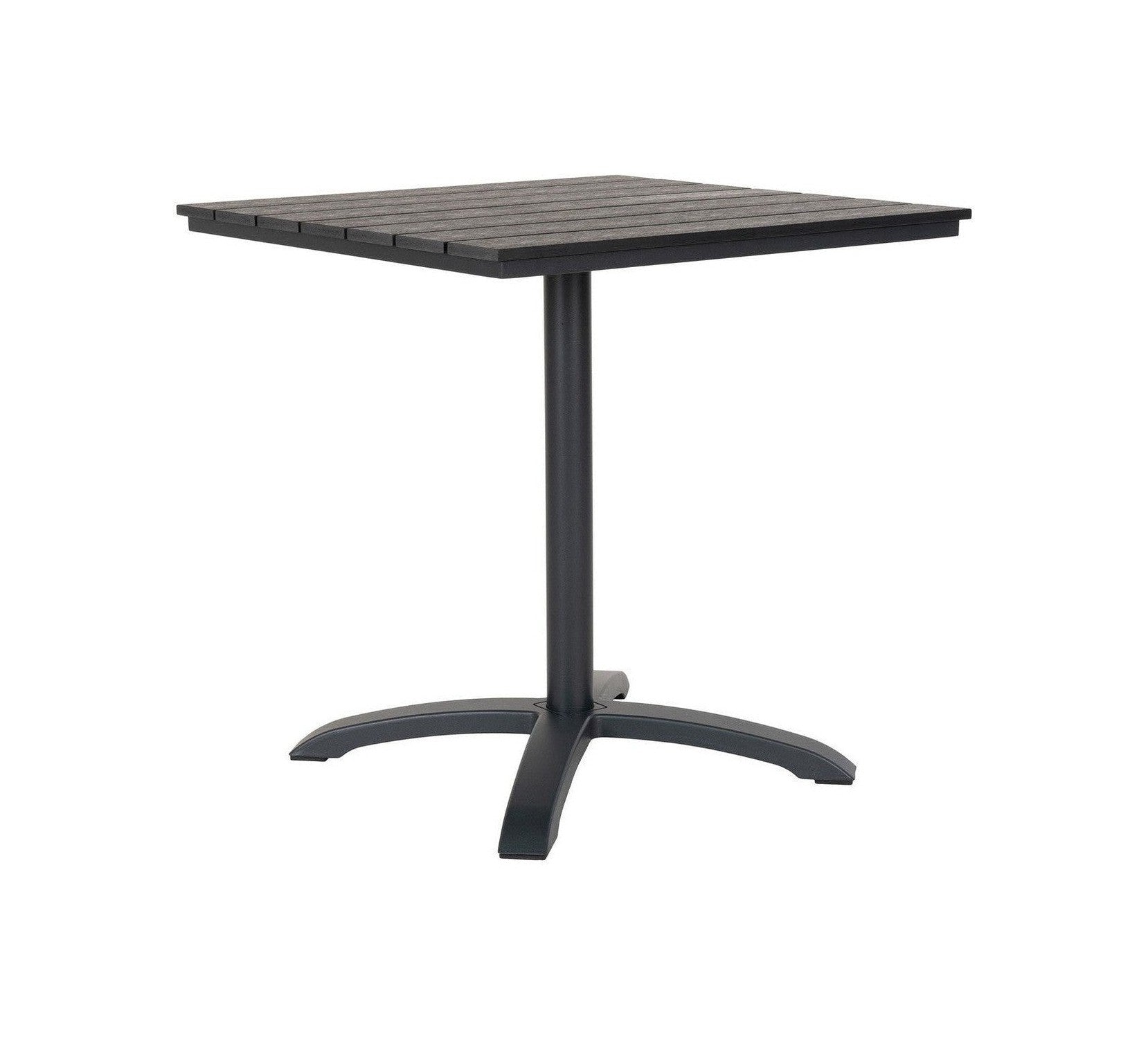 House Nordic Chicago Bistro Table, Table Top In Grey Nonwood, Black Legs, 70x70x72 Cm