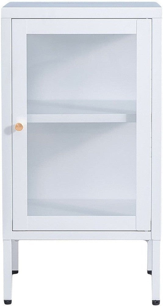 House Nordic Dalby Cabinet, 1 Glass Door, Steel, White, 38x35x70 Cm