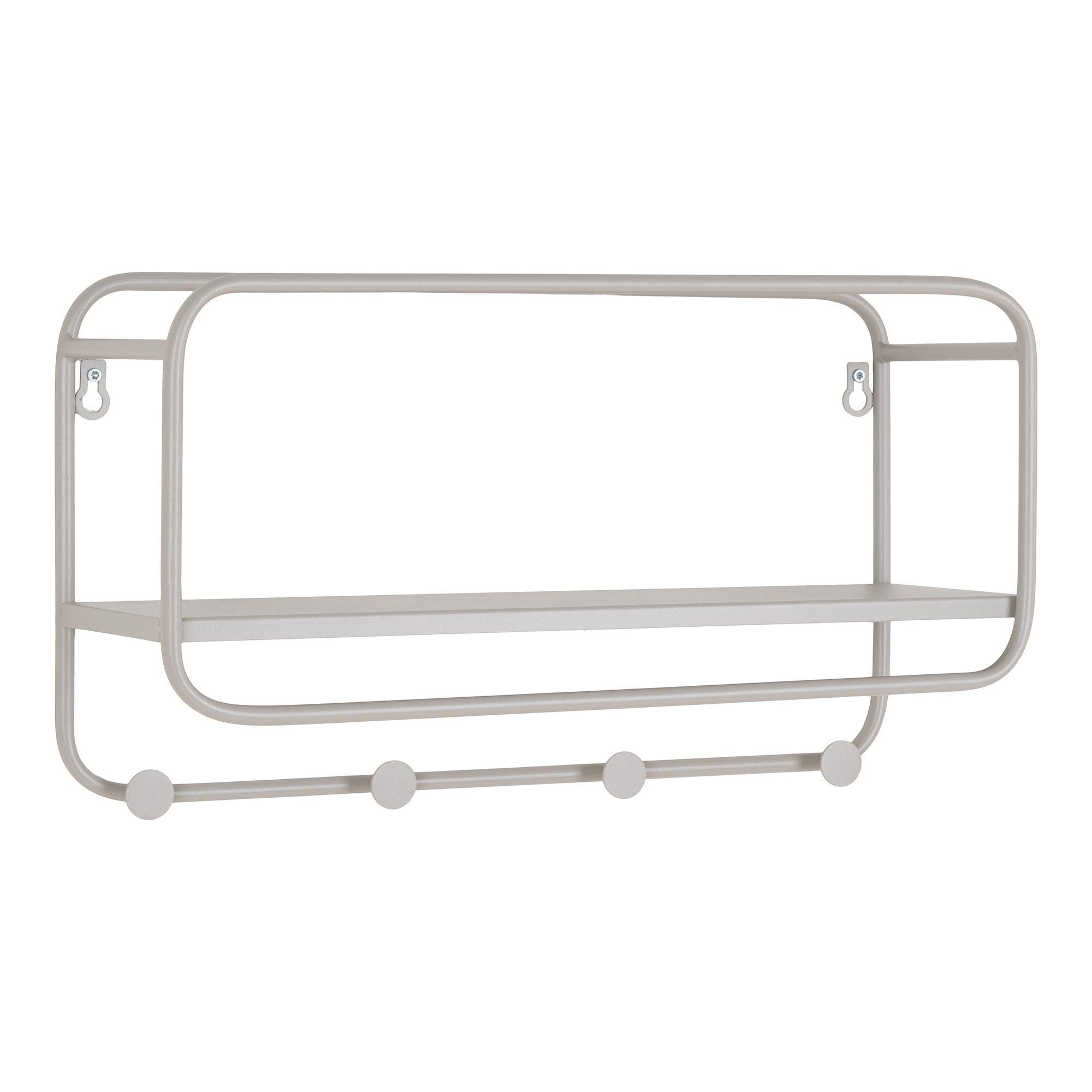 House Nordic Feira Hat Shelf, Steel, Cool Grey, 45x15x25