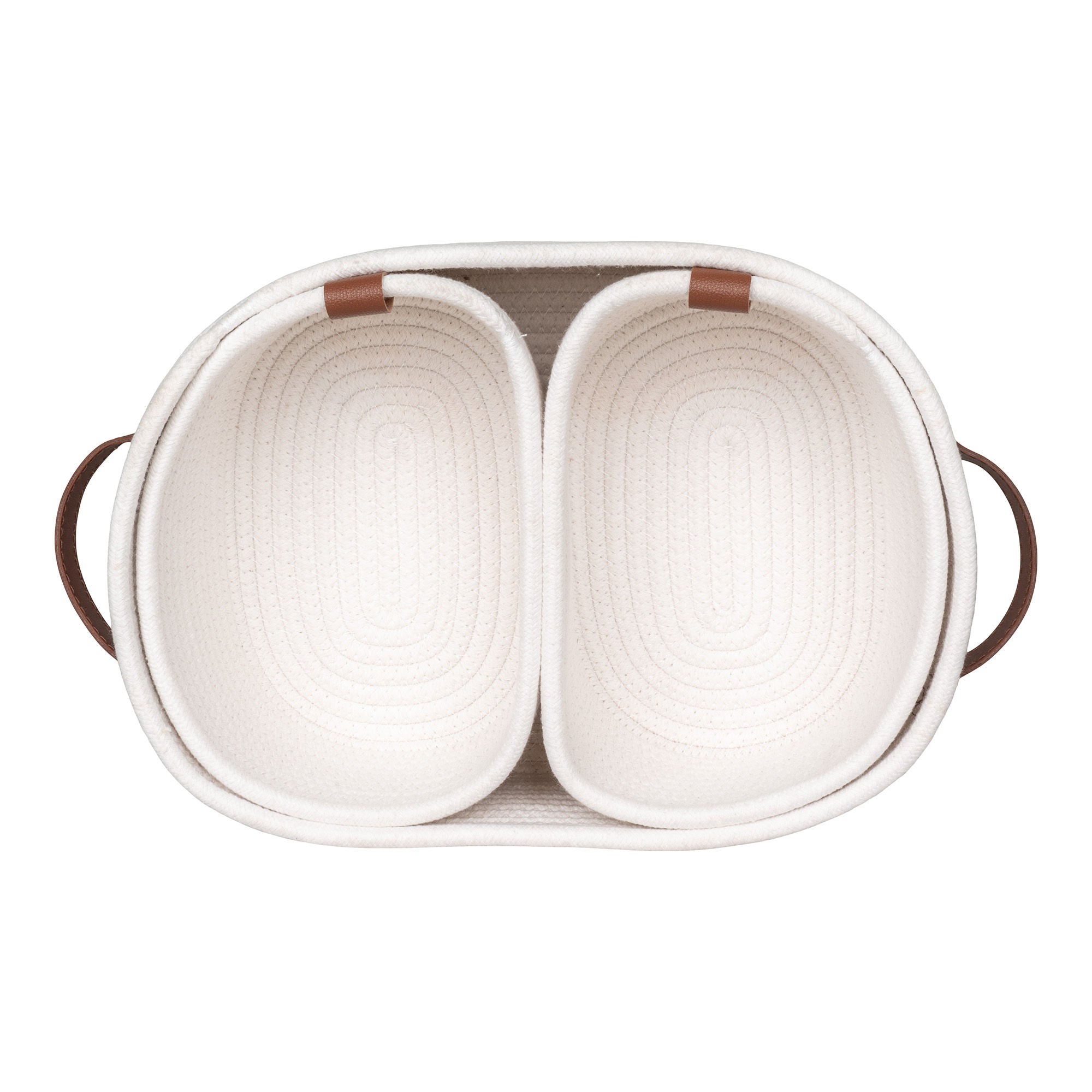 House Nordic Jarana Baskets, Cotton, White, Set Of 3