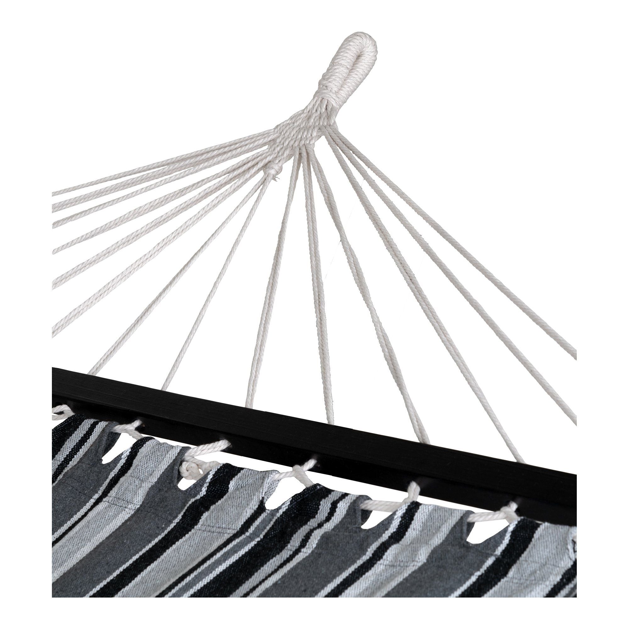 House Nordic Lamia Hammock, Polyester/Cotton, Larch, Black/Grey/White