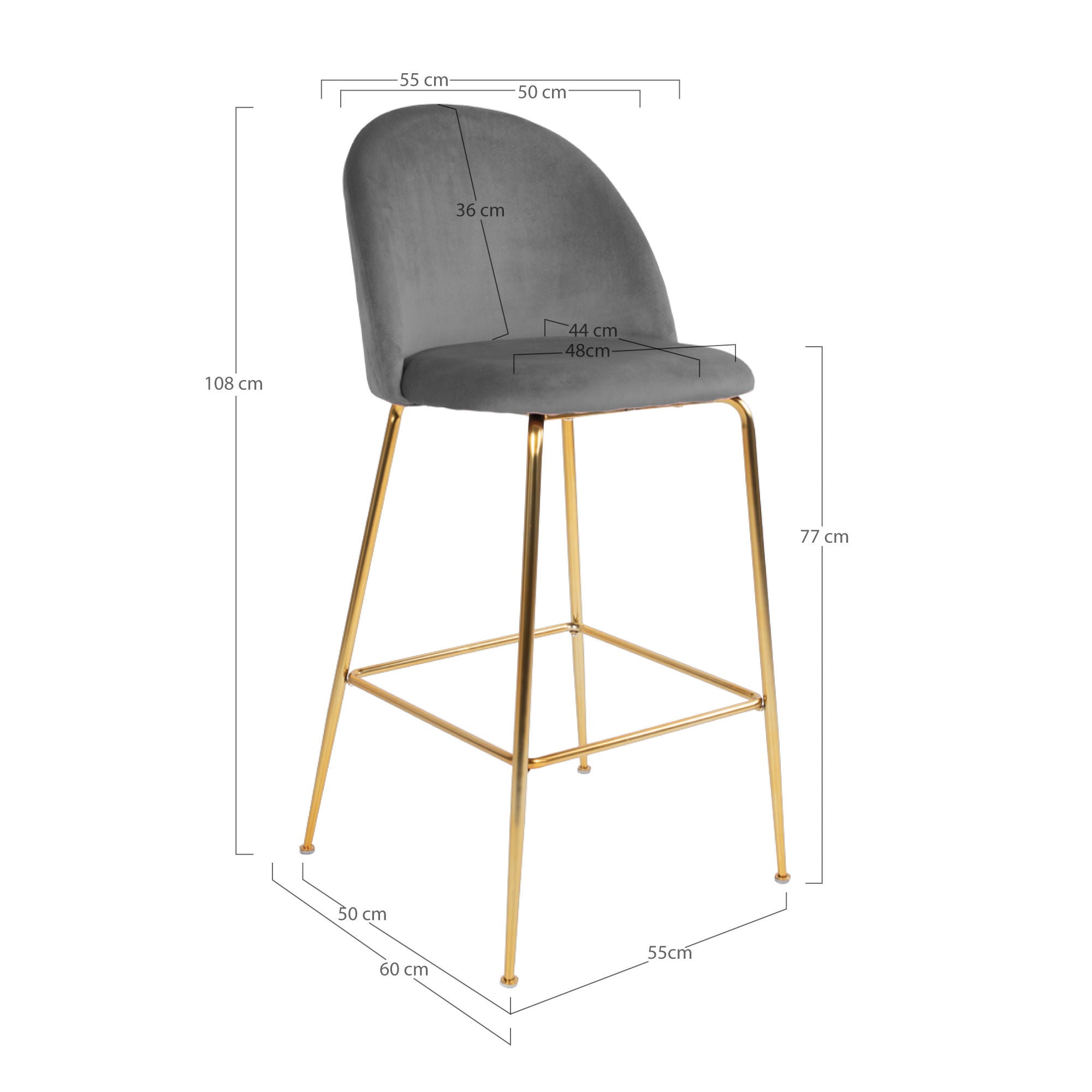 [product_category]-House Nordic Lausanne Bar Chair - Set of 2-House Nordic-5713917007523-1001264-HOU-3