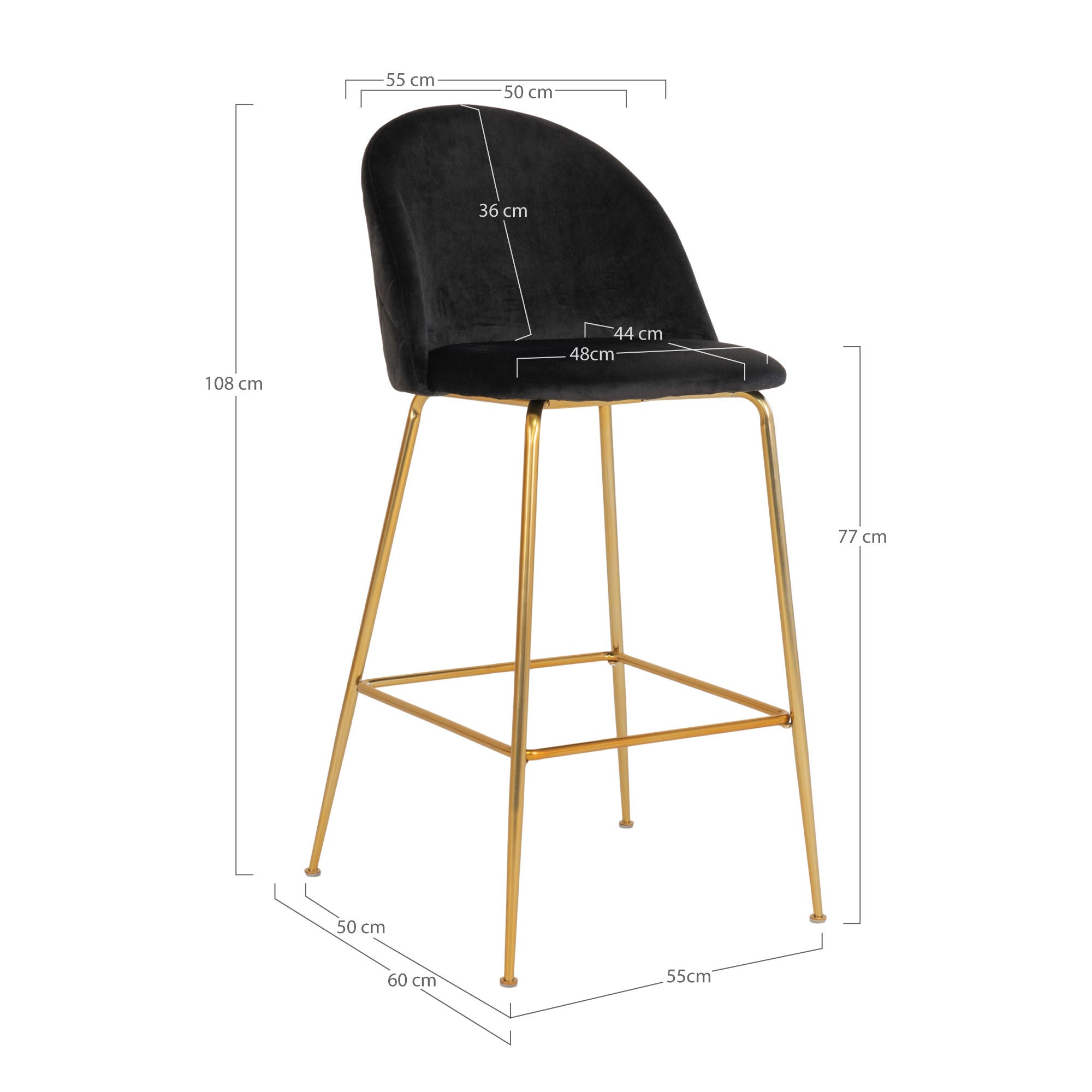[product_category]-House Nordic Lausanne Bar Chair - Set of 2-House Nordic-5713917017287-1001266-HOU-5