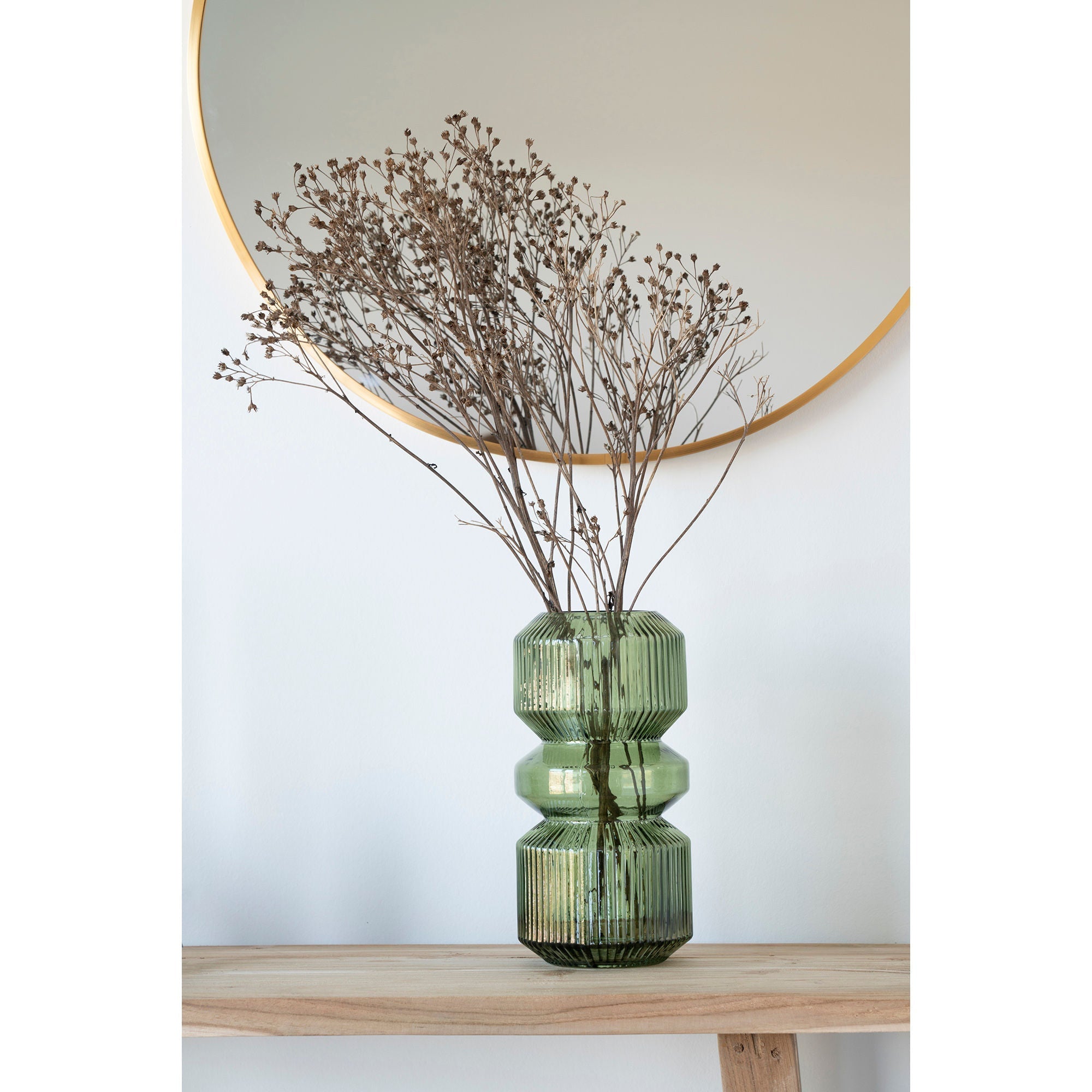 House Nordic Madrid Mirror, Aluminium, Brass Look, ø60 Cm