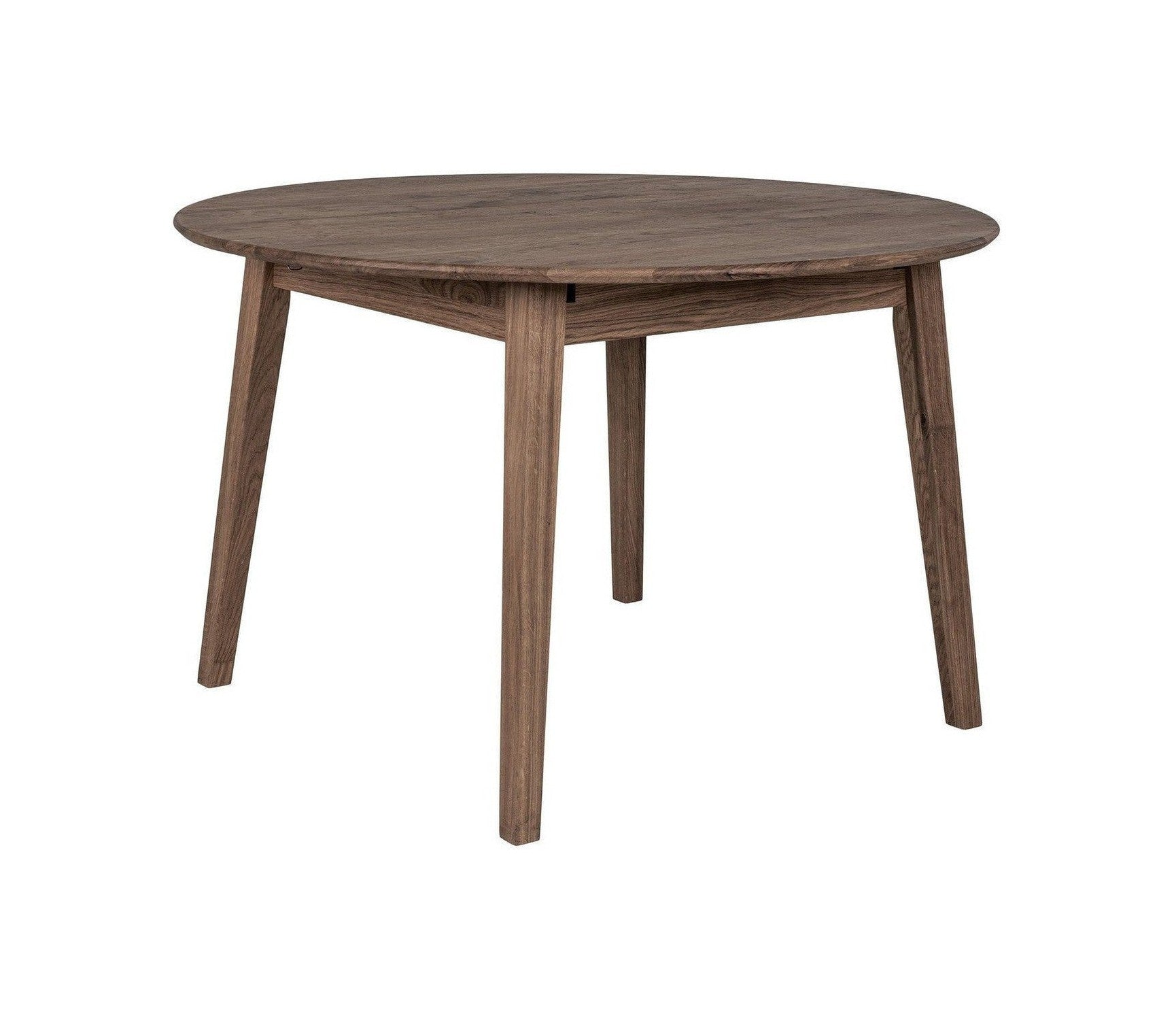 House Nordic Metz Dining Table, Smoked Oiled Oak, Built In Ext. Plate With Butterfly Function, ø118x118 158x75 Cm