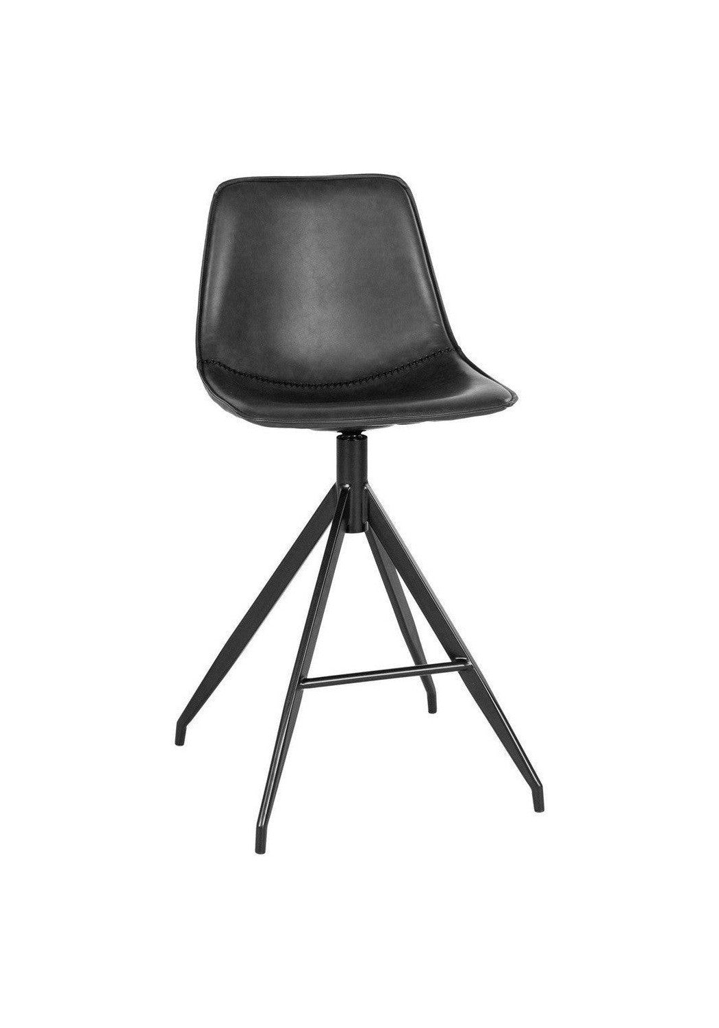 House Nordic Monaco Counter Chair In Pu, Black, Hn1228