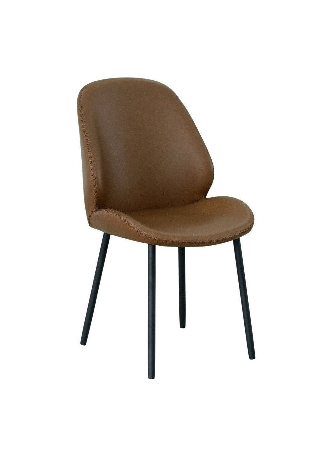 House Nordic Monte Carlo Dining Chair In Pu, Vintage Brown With Black Legs, Hn1224