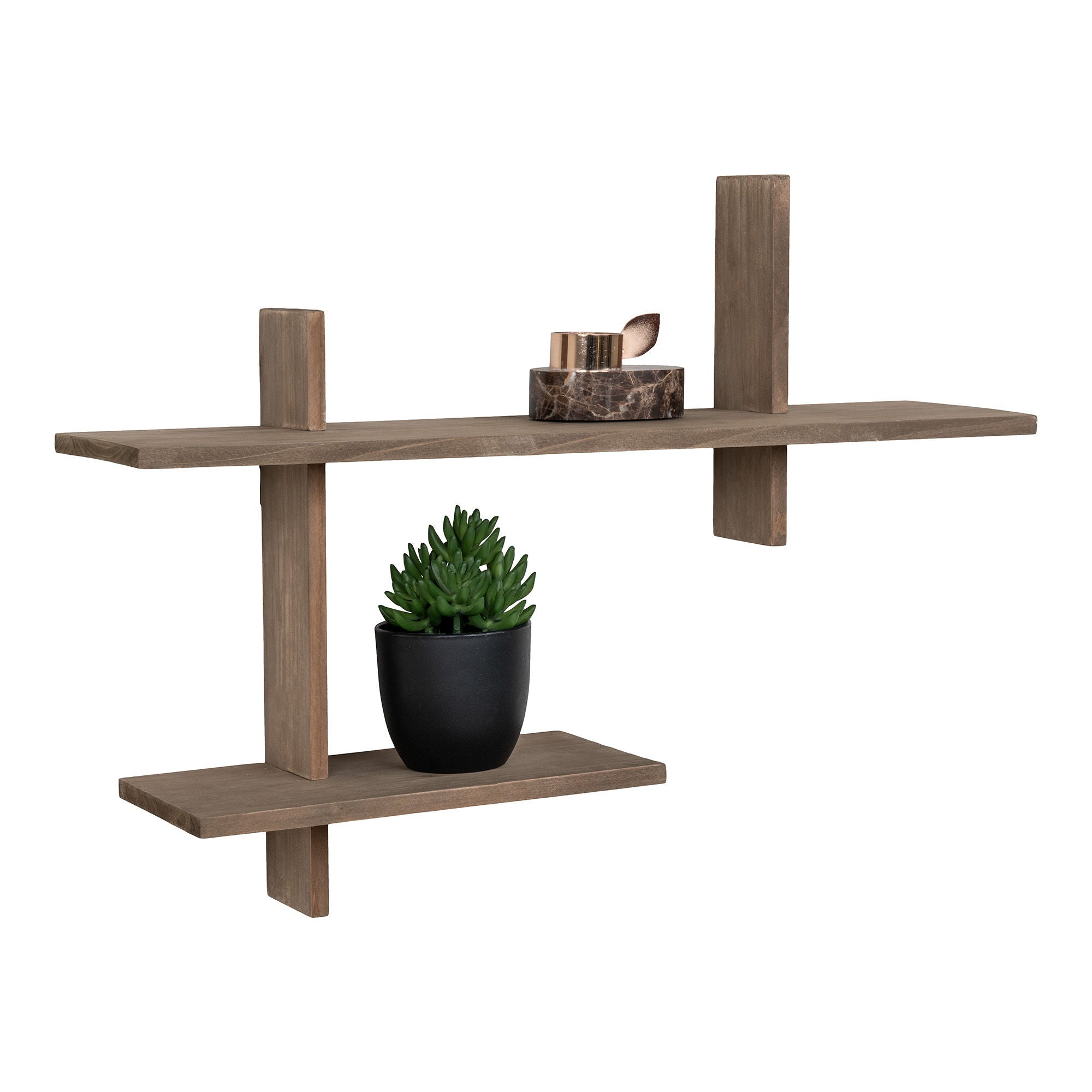 House Nordic Ovada Shelf, Pinewood, 60x15x36 Cm