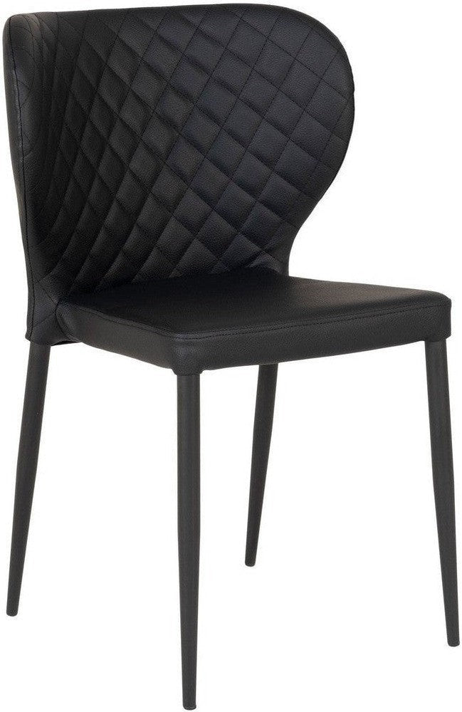 House Nordic Pisa Dining Chair In Pu, Black With Black Legs, Hn1223