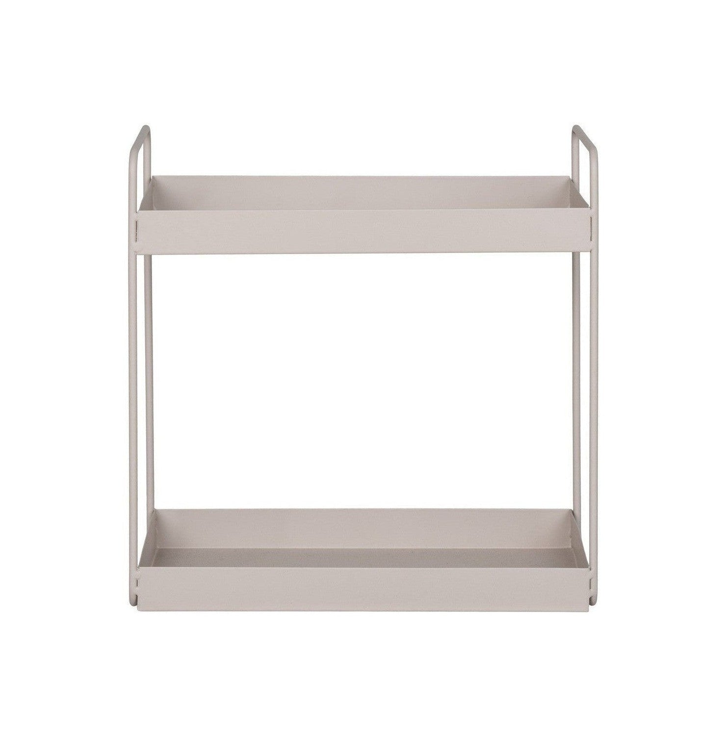 House Nordic Rabo Standing Double Shelf, Steel, Sand, 2 Shelves, 30x15x31 Cm