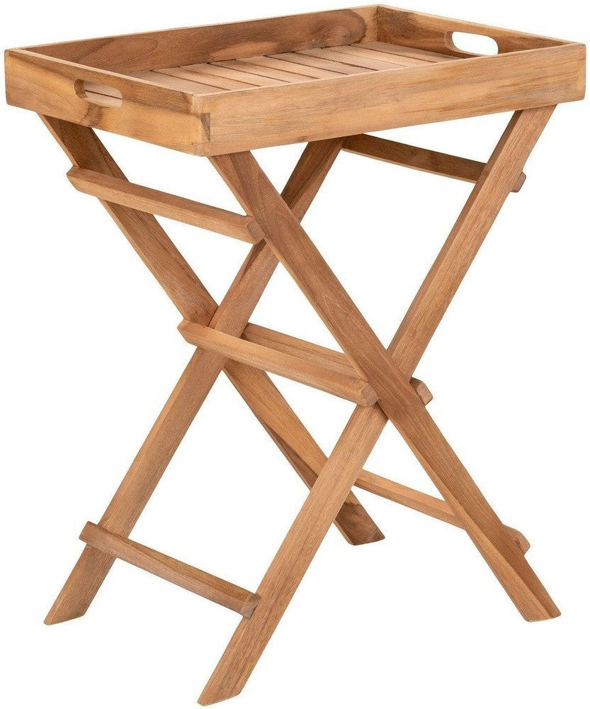 House Nordic Ronda Tray Table, Teak Wood, Nature, 29x39x49,5 Cm