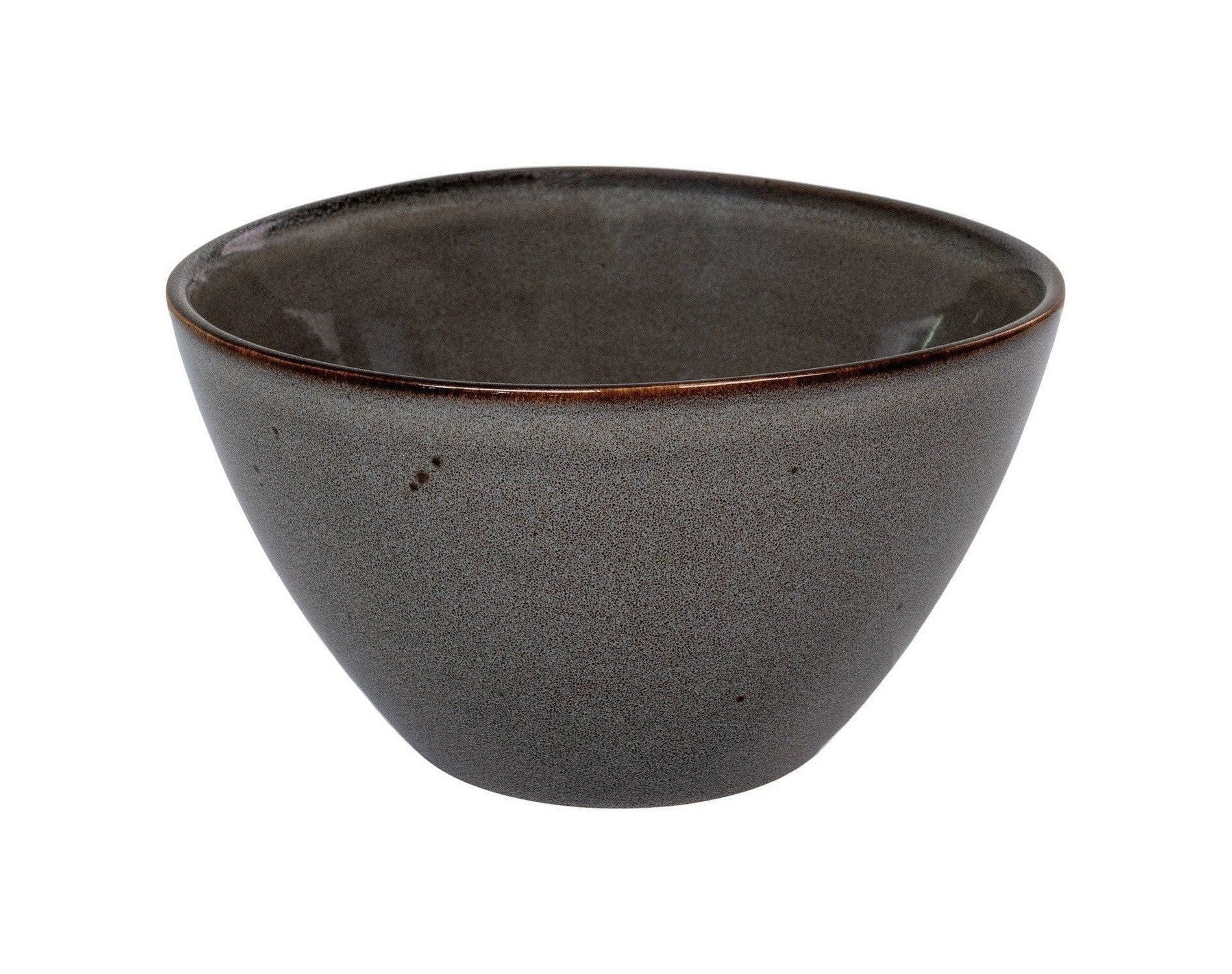 House Nordic Selma Bowl, Ceramic, Grey/Brown, ø15x9 Cm, Set Of 4