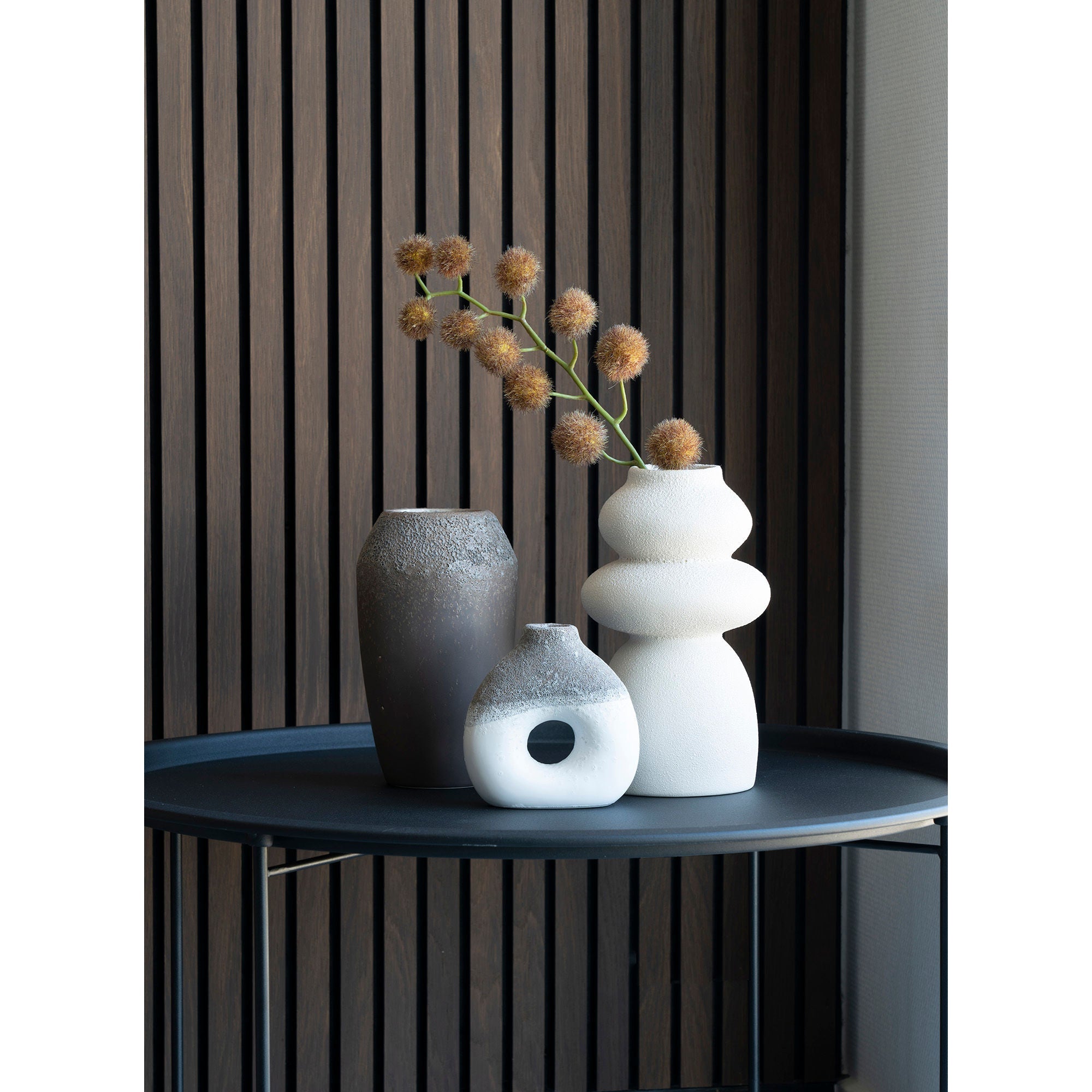 House Nordic Vase, Ceramic, Beige, ø14,5x26,5 Cm