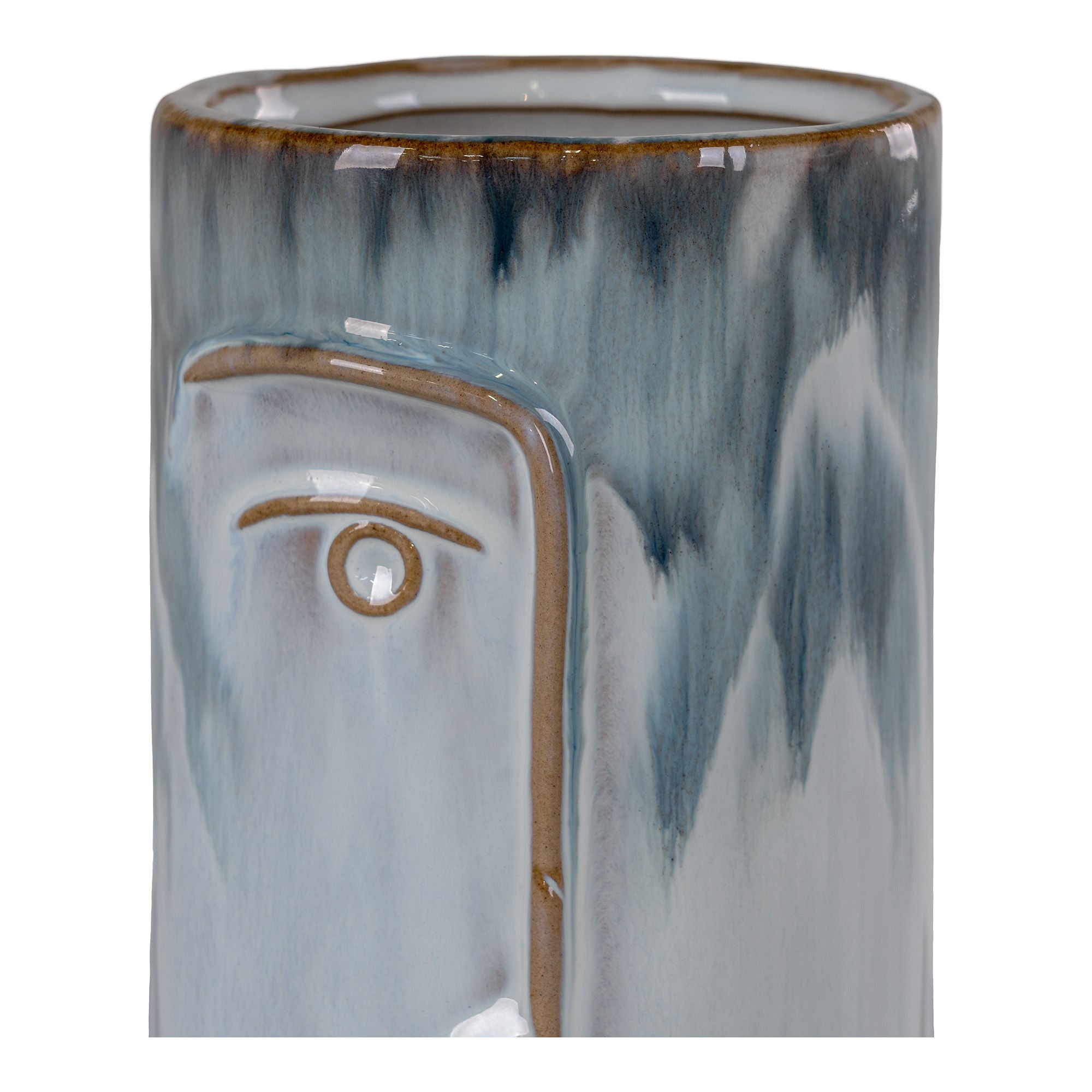 House Nordic Vase, Ceramic, Blue, ø9,5x17 Cm