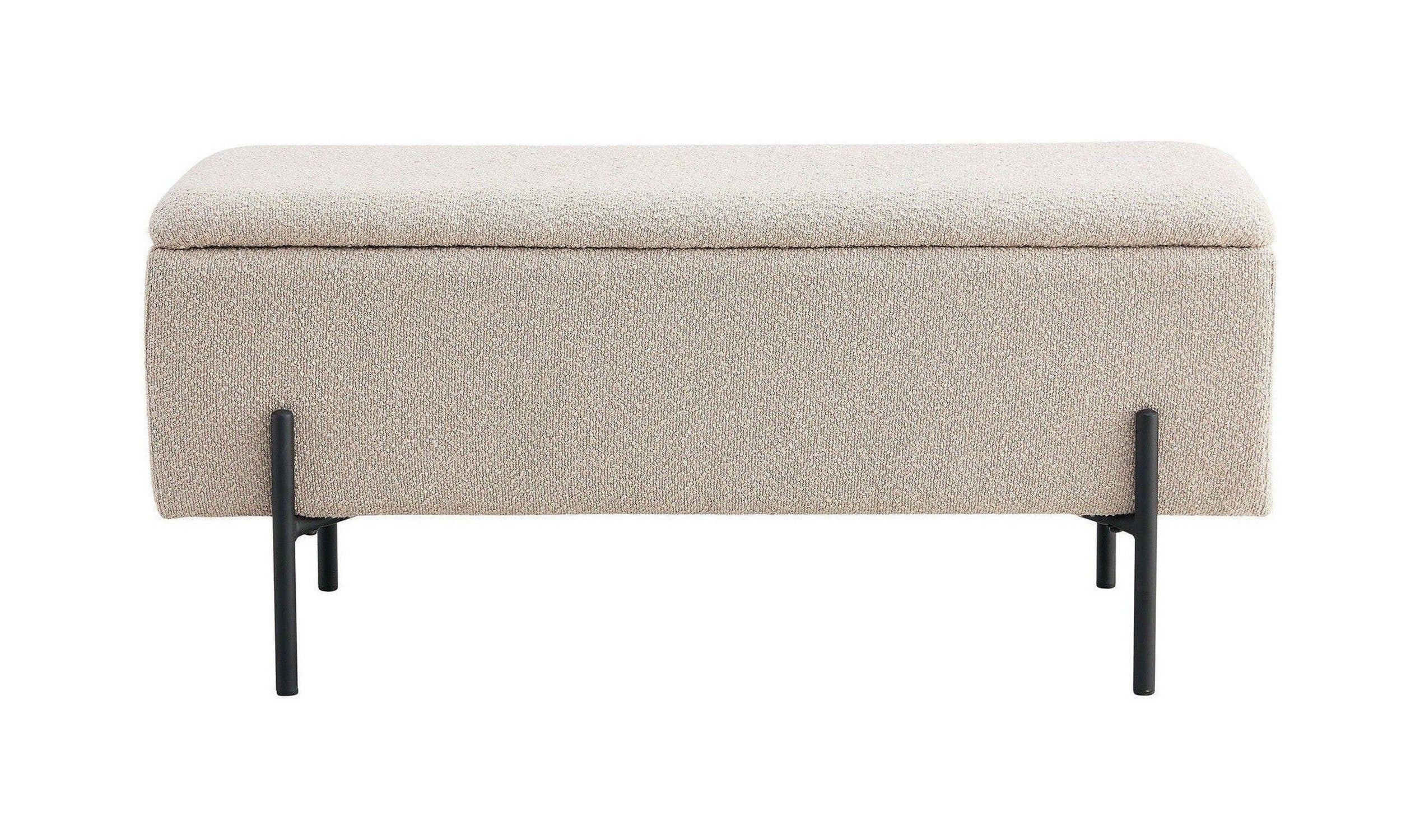 House Nordic Watford Bench With Storage, Bouclé, Beige, 95x36,5x43 Cm, Hn1233