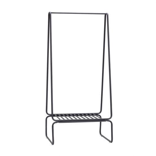 Hübsch Anvend frakke rack metal sort, 60x72x157 cm